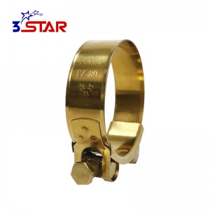 Single Bolt Hose Clamp Titaniun Plating