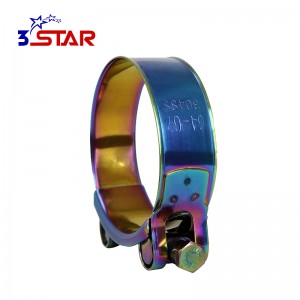 Single Bolt Hose Clamp Titaniun Plating